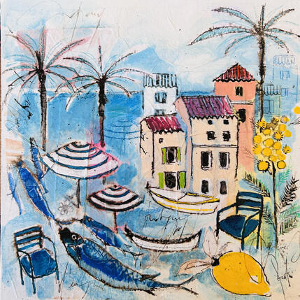 Painting L’ombre d’un parasol by Colombo Cécile | Painting