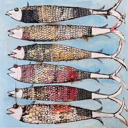 Painting Sardines fraîches  by Colombo Cécile | Painting