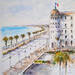 Painting hotel negresco by Poumelin Richard | Painting Figurative Landscapes Oil Acrylic