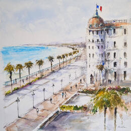 Painting hotel negresco by Poumelin Richard | Painting
