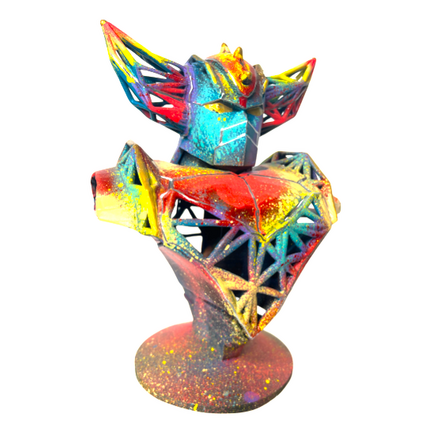 Sculpture BUSTE GOLDORAK POP by Shenoda | Sculpture Pop-art Graffiti, Resin