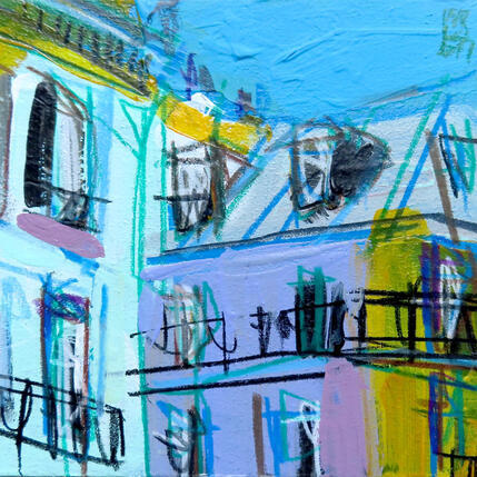 Gemälde Derrière la vitre il partage un moment von Anicet Olivier | Gemälde