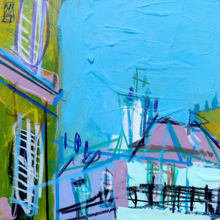 Gemälde Des éclats de lumière blanches dans l'obscurité von Anicet Olivier | Gemälde