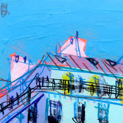 Gemälde En haut des rires francs et éclatants von Anicet Olivier | Gemälde