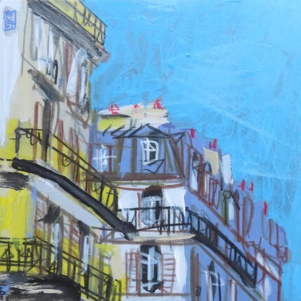 Gemälde En face le son d'une guitare von Anicet Olivier | Gemälde