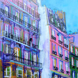 Peinture Au dernier  elle picore de la musique par Anicet Olivier | Tableau