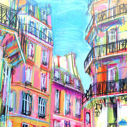 Peinture Dans cette rue l'extension du désir par Anicet Olivier | Tableau