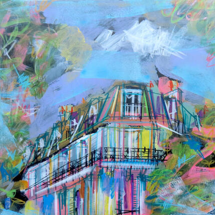 Gemälde Derrière les feuillages, c'est l'heure gôuter von Anicet Olivier | Gemälde