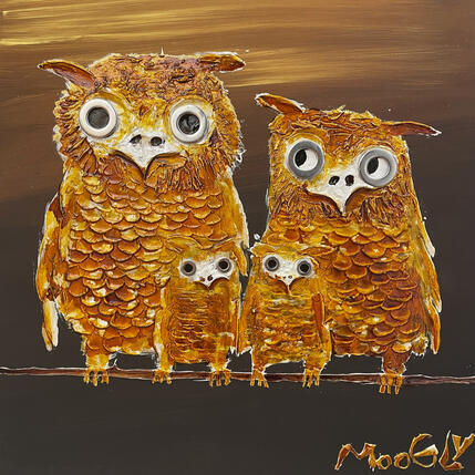 Painting PATRIARQUS by Moogly | Painting Raw art Acrylic, Pigments, Resin Animals