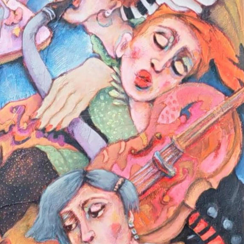 Painting a rhythmic story is born by Garilli Nicole | Painting