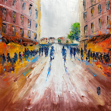 Peinture Rue animée par Raffin Christian | Tableau