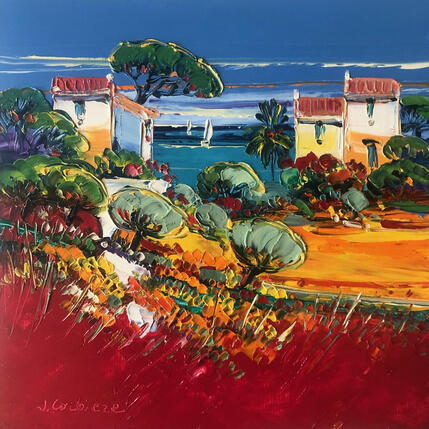 Painting L'été arrive! by Corbière Liisa | Painting Figurative Oil Landscapes