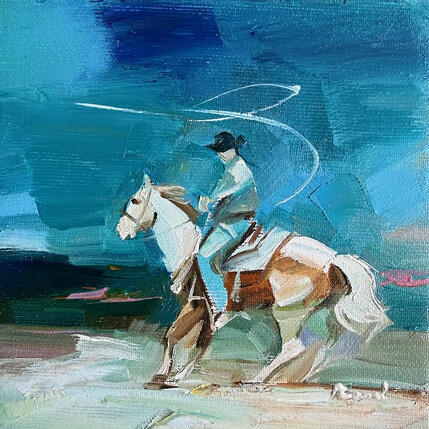Painting Unbridled momentum by Bond Tetiana | Painting Figurative Oil
