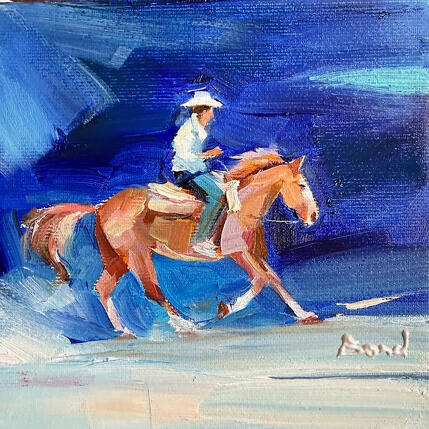 Painting Velocity unleashed by Bond Tetiana | Painting Figurative Oil