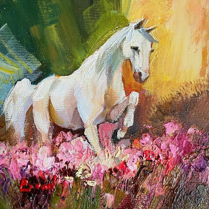 Painting Breath of the field by Bond Tetiana | Painting Figurative Oil