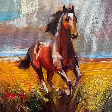 Painting Untamed calm by Bond Tetiana | Painting Figurative Oil