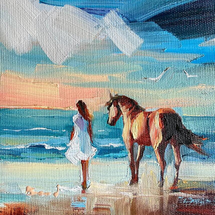 Painting Where memory grazes light by Bond Tetiana | Painting Figurative Oil