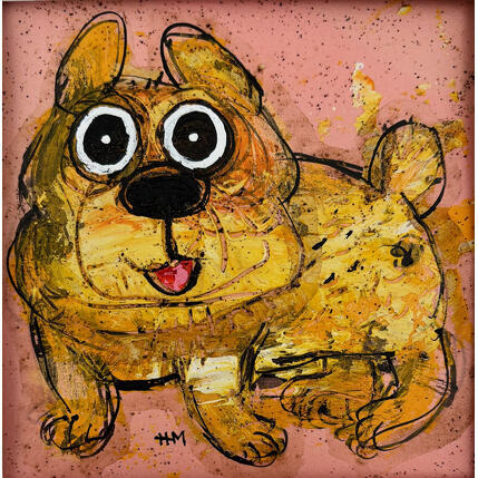 Painting Waiting for you by Maury Hervé | Painting Raw art Acrylic, Ink Animals