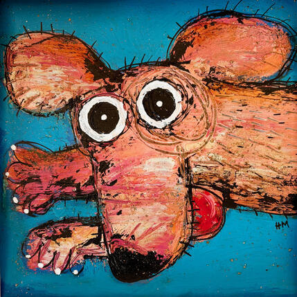 Painting Run by Maury Hervé | Painting Raw art Acrylic, Ink Animals, Pop icons
