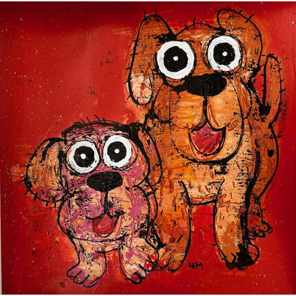 Painting With Mam’ by Maury Hervé | Painting Raw art Acrylic, Ink Animals, Pop icons