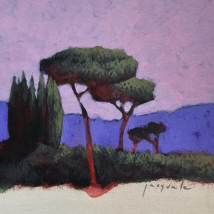 Peinture Ciel rose par Pasquale | Tableau