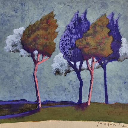 Peinture Douce forêt par Pasquale | Tableau