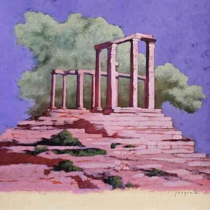 Painting Temple de Poséidon by Pasquale | Painting
