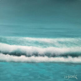 Painting Brume sur l'horizon  by Le Guével Frédéric  | Painting Figurative Oil Marine, Pop icons