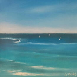 Painting Régate dans la baie  by Le Guével Frédéric  | Painting Figurative Oil Marine, Pop icons