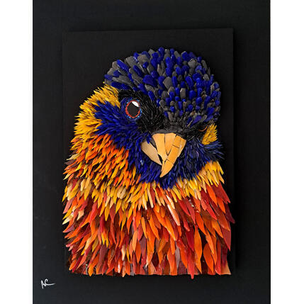 Gemälde Alisée von Couret Agnès  | Gemälde Materialismus Schiefer, Stein Tiere