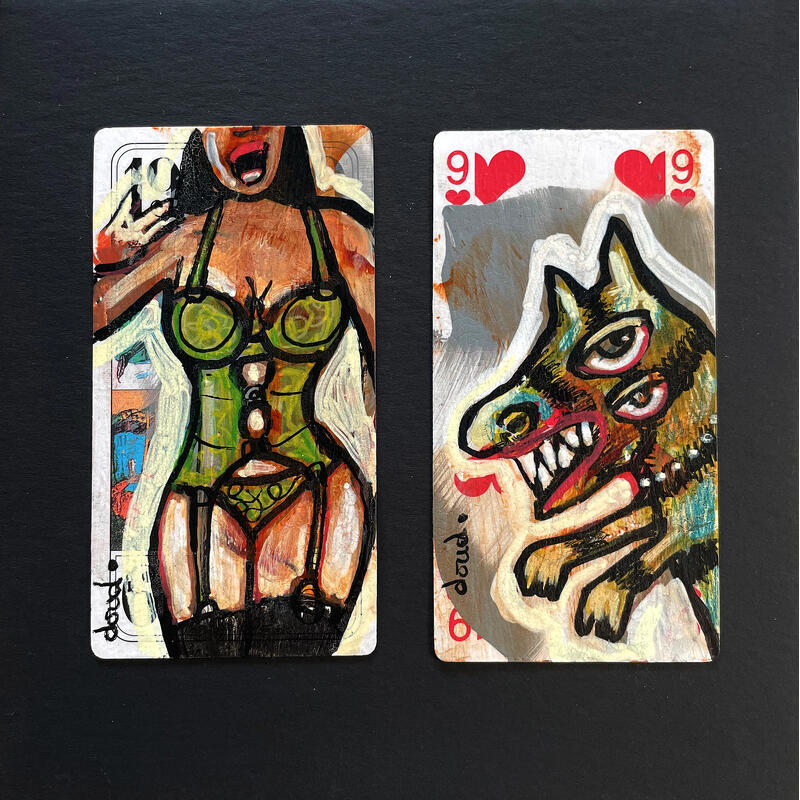 Peinture 9 j'aime par Doudoudidon | Tableau Art Singulier Nu Acrylique