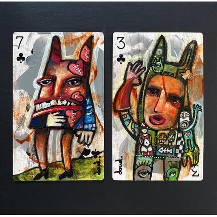 Gemälde Coeur et artichauds von Doudoudidon | Gemälde