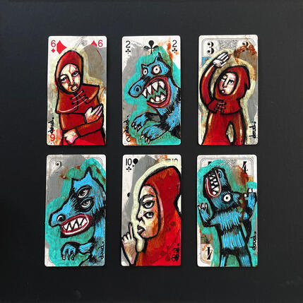 Painting Ya un loup by Doudoudidon | Painting