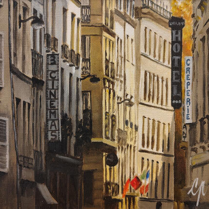 Peinture Façade I par Poulain Clément | Tableau Réalisme Huile Architecture, Urbain