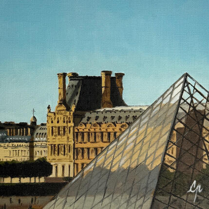 Gemälde Louvre adoré II von Poulain Clément | Gemälde Realismus Öl Architektur, Pop-Ikonen, Urban