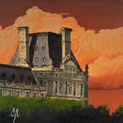 Gemälde Louvre fantastique  von Poulain Clément | Gemälde Realismus Öl Architektur, Pop-Ikonen, Urban