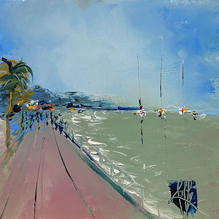 Pintura Sous les palmiers por Raffin Christian | Pintura