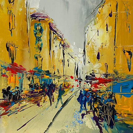 Pintura Vieille ville por Raffin Christian | Pintura