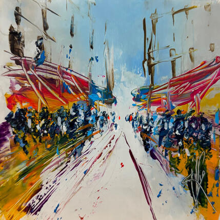 Painting Rue bouillonnante by Raffin Christian | Painting