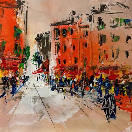 Painting Sur la place by Raffin Christian | Painting