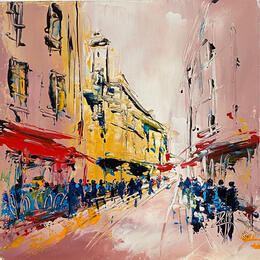 Painting Rue animée by Raffin Christian | Painting