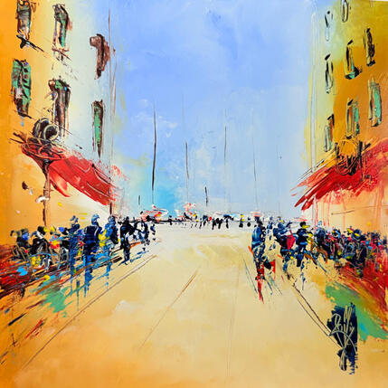 Painting Terrasses de café by Raffin Christian | Painting
