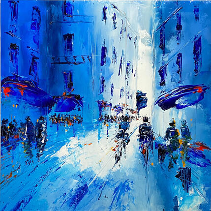 Pintura Passage bleuté por Raffin Christian | Pintura