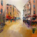 Painting Aux terrasses des cafés by Raffin Christian | Painting Figurative Urban Oil
