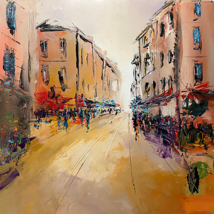 Painting Aux terrasses des cafés by Raffin Christian | Painting