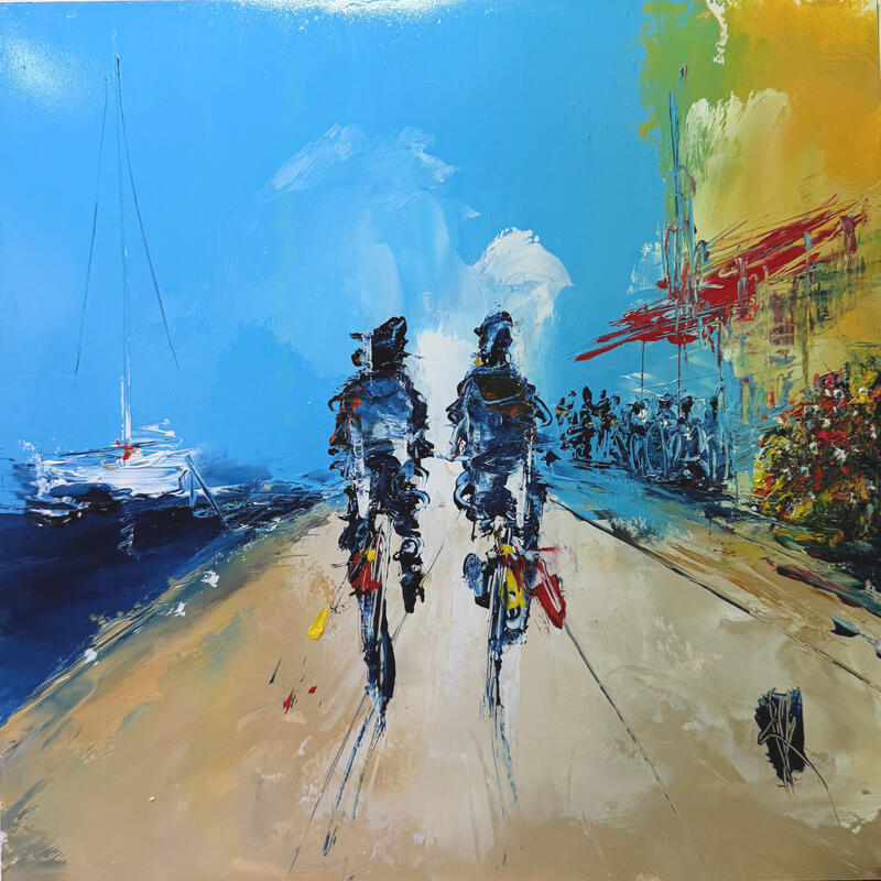 Painting Un peu de Nous by Raffin Christian | Painting Figurative Life style Oil