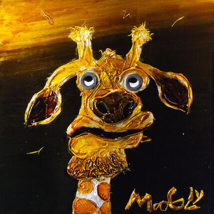 Painting Silvester Stalus by Moogly | Painting Raw art Acrylic, Pigments, Resin Animals, Pop icons