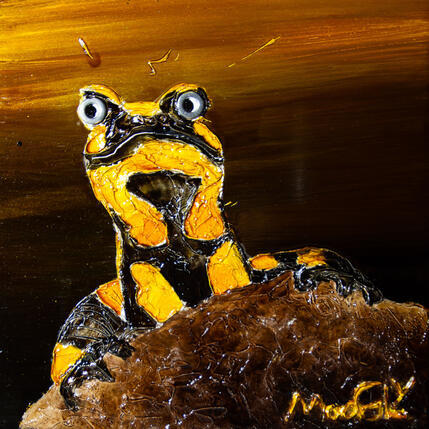 Painting Grinchus by Moogly | Painting Raw art Acrylic, Pigments, Resin Animals