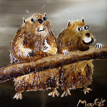 Painting Raisonnablemus by Moogly | Painting Raw art Acrylic, Pigments, Resin Animals
