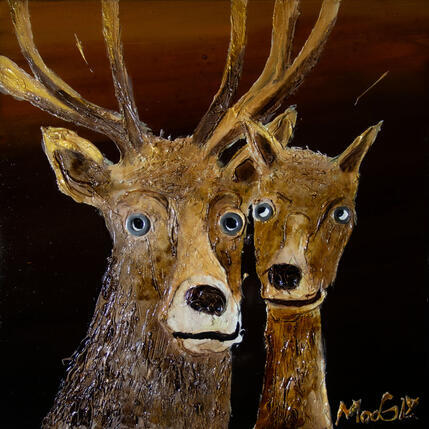 Painting Robustus by Moogly | Painting Raw art Acrylic, Pigments, Resin Animals